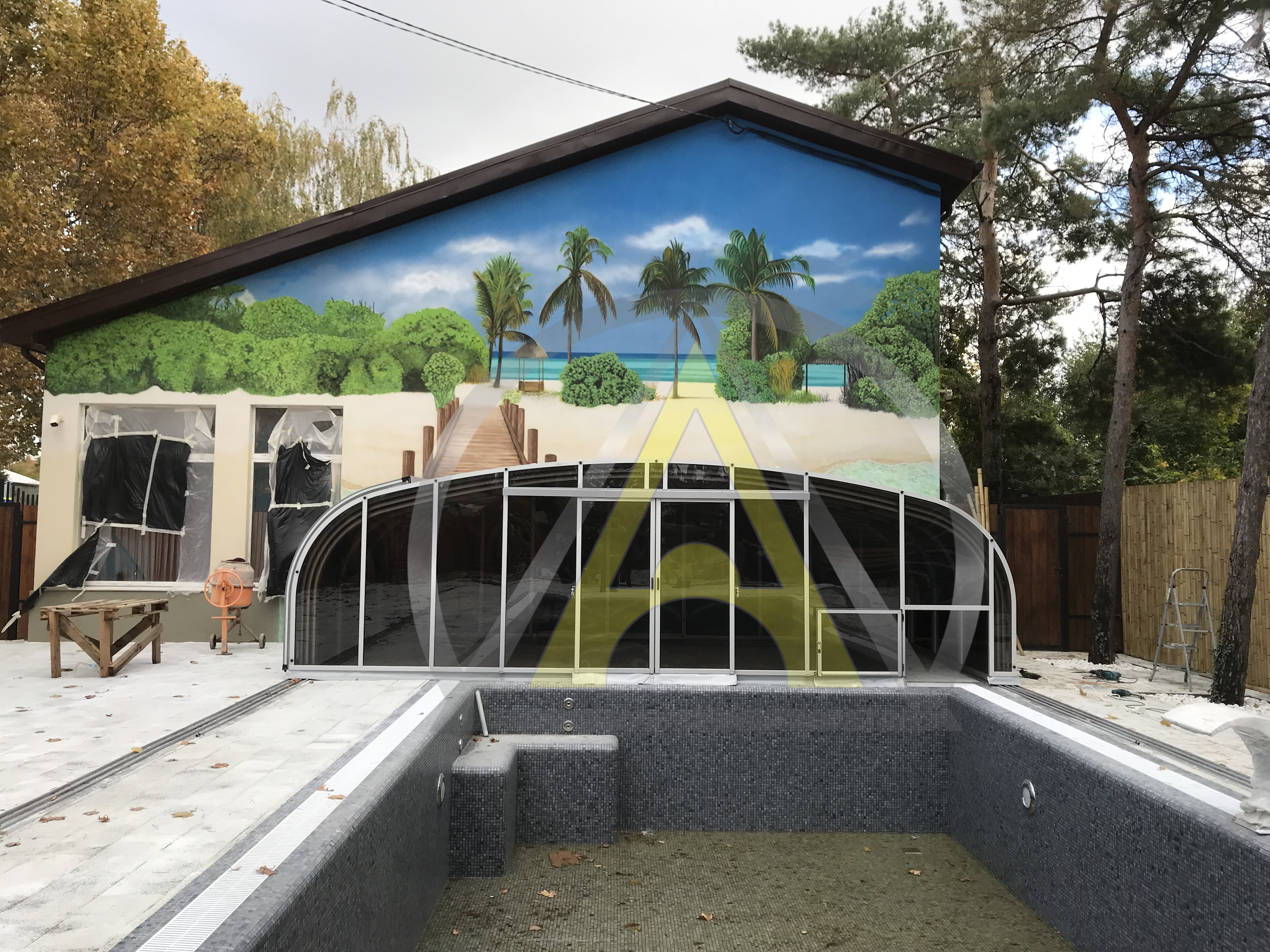 Высокий павильон для бассейна ALUTEN a-03